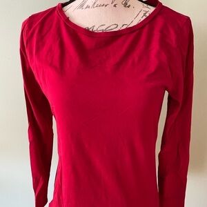 Women’s Red Ann Taylor Long sleeve Top Size Medium